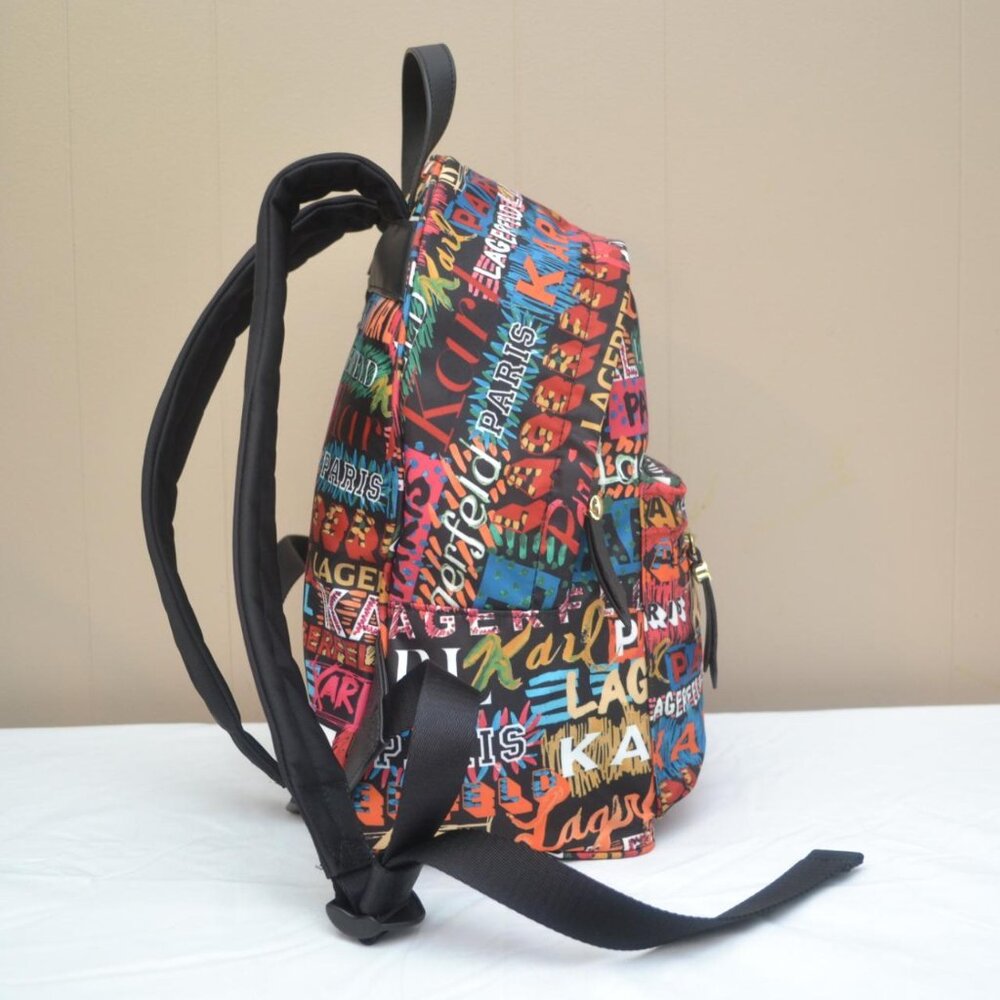 Karl Lagerfeld Nylon Script Backpack BNWT - Picture 3 of 7